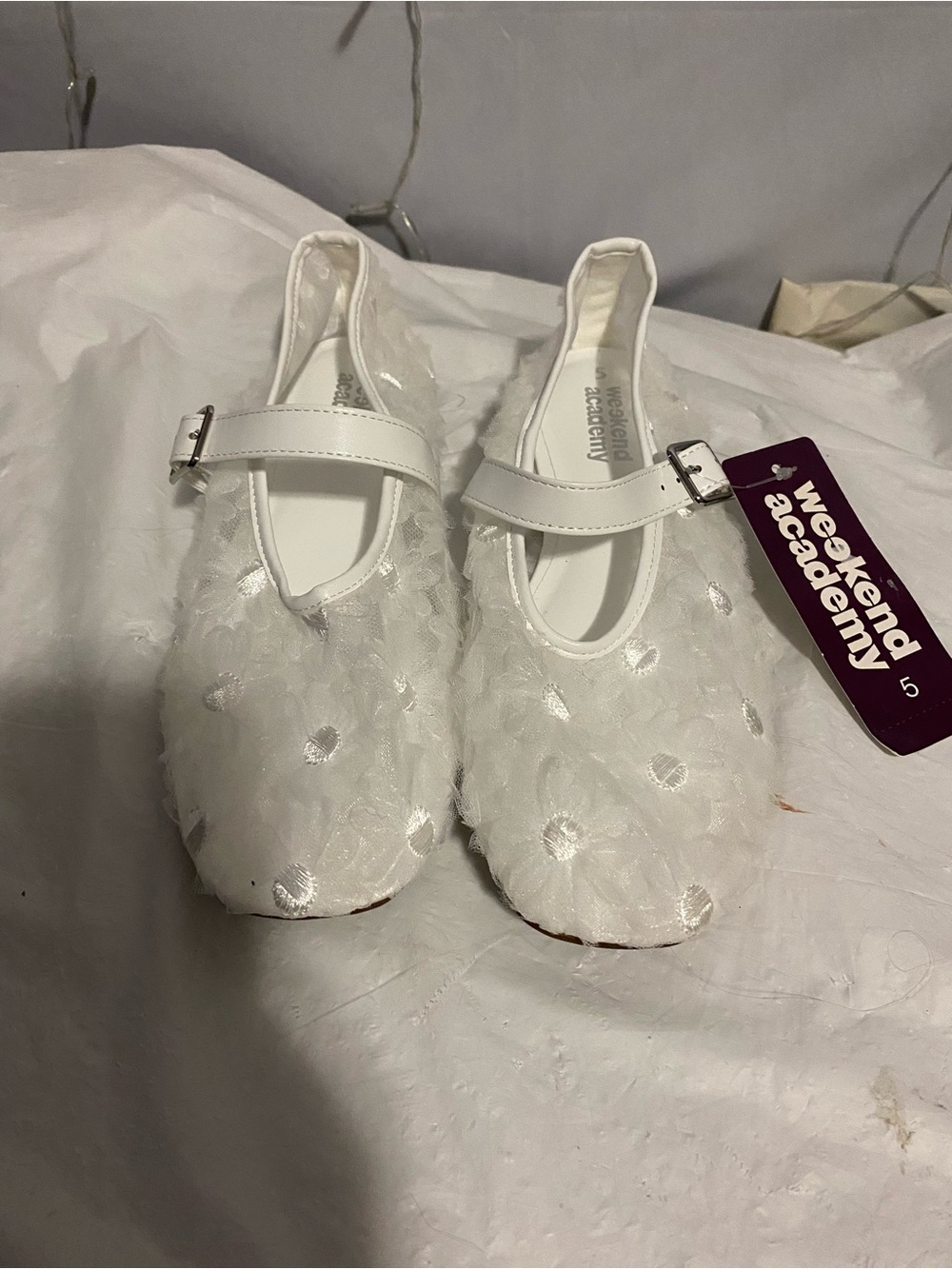 White Girls' Mary Jane Dress Shoes